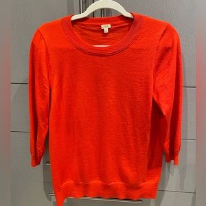 J. Crew Merino Wool Sweater | Orange | Size M